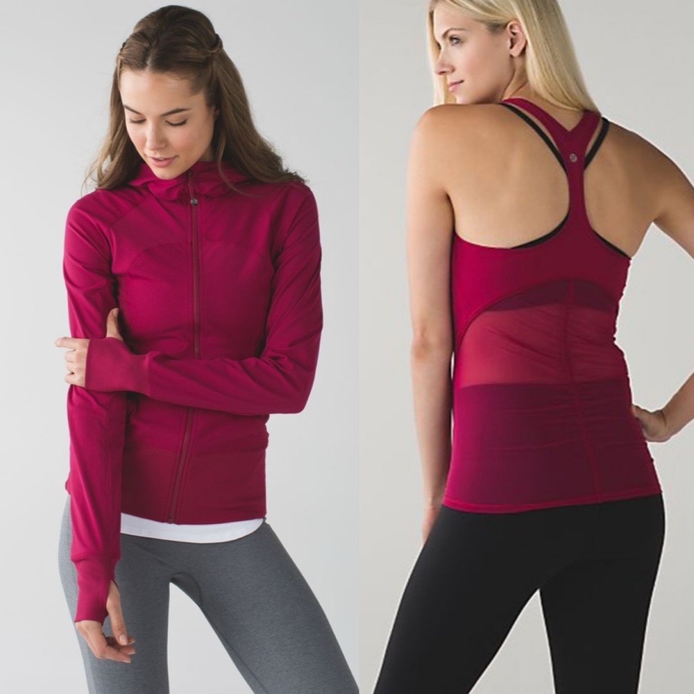 Lulu in Flux Jacket & matching Cool Racerback Special Edition Mesh Tank